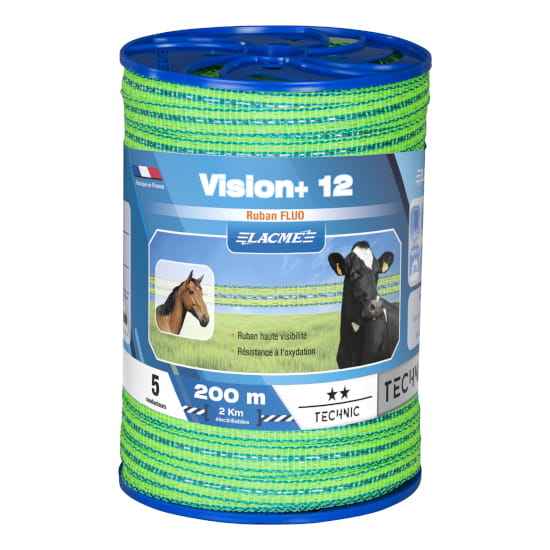 Taśma dla koni Lacme Vision+ Ruban 12mm/200m